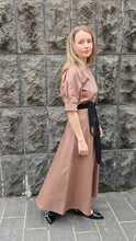Load image into Gallery viewer, Brown cotton skirt