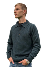 Load image into Gallery viewer, Polo sweater petroleum