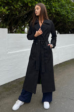 Load image into Gallery viewer, Denim trench coat