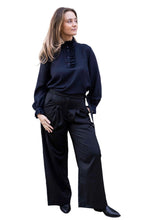 Load image into Gallery viewer, Black wool trousers