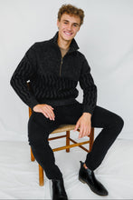 Load image into Gallery viewer, Patterned zip neck jumper