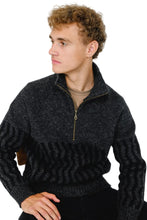 Load image into Gallery viewer, Patterned zip neck jumper