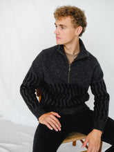 Load image into Gallery viewer, Patterned zip neck jumper