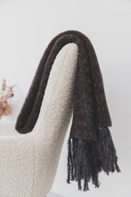 Load image into Gallery viewer, Rokkarnir blanket in brown &amp; gray
