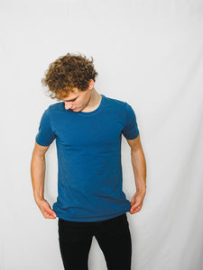 Organic cotton t-shirt in blue