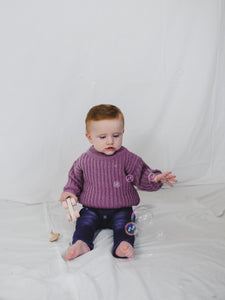 Rib Knit jumper in purple