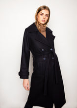 Load image into Gallery viewer, Wool coat in navy blue
